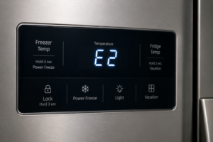 Refrigerator-control-panel-displaying-diagnostic-error-code